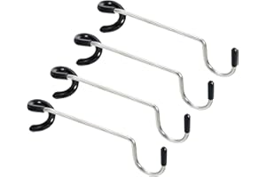 PATIKIL Camping Lantern Hook Hanger, 4 Pack Camping Equipment Non-Slip Tent Lamp Hooks Pole Hanger for Outdoor Hiking, Black