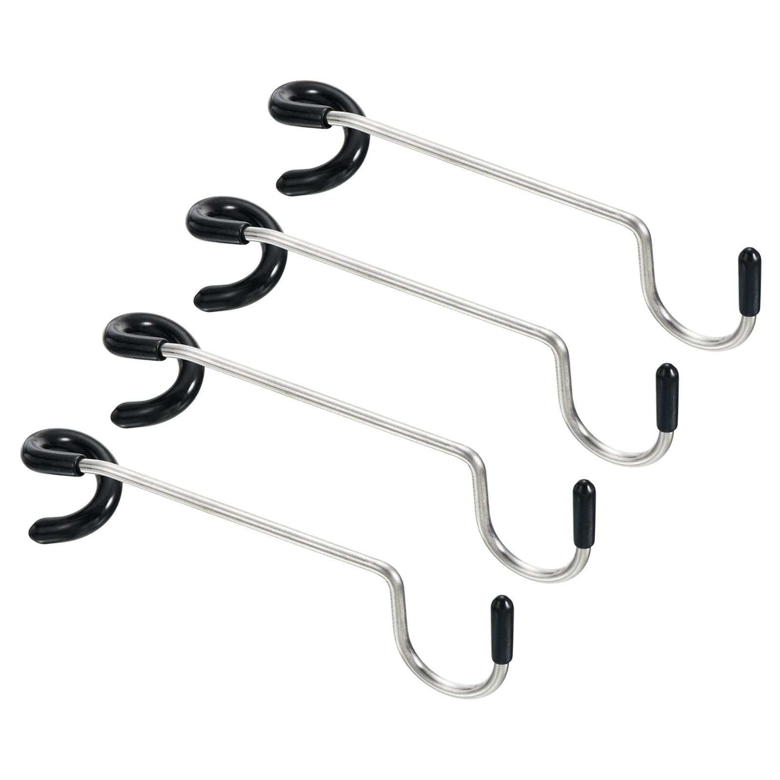 PATIKIL Camping Lantern Hook Hanger, 4 Pack Camping Equipment Non-Slip Tent Lamp Hooks Pole Hanger for Outdoor Hiking, Black