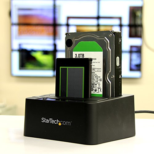 StarTech.com USB 3.1 Gen 2 (10Gbps) Dual-Bay Dock for 2.5"/3.5" SATA SSD/HDDs - Supports SATA I, II, III and UASP - Top-loading