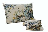 Tribeca Living Casablanca Floral Printed Deep Pocket Sheet Set, Queen
