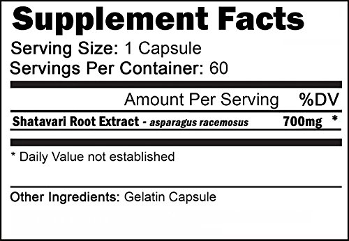 Shatavari | 700mg Asparagus racemosus Capsules | 30 Day Supply - Thumbnail 5