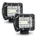 MICTUNING 2Pcs LED Pods 4 Inch Spot Flood Combo Beam Cube LED Work Light, 3000 Lumens Triple Row Offroad Light Driving Fog Lamps For Pickup Trucks Jeep ATV UTV SUV Boat Marine