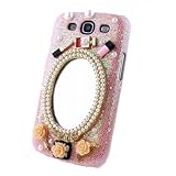 Leegoal(TM) Pink Luxury 3D Mirror & Fashion Accessories Diamond Crystal Case Cover For Samsung Galaxy S3 III i9300