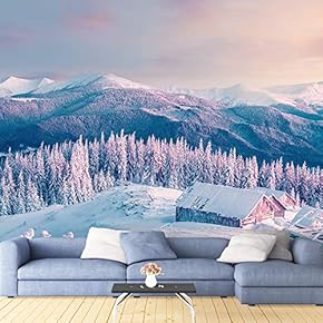 signwin Wall Mural Snow Landscape Forest Removable Self-Adhesive...