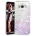 Galaxy S8 Plus Case, Caka Galaxy S8 Plus Liquid Case Luxury Bling Flowing Liquid Floating Glitter Sparkle Love Heart Case for Samsung Galaxy S8 Plus - (BluePink)