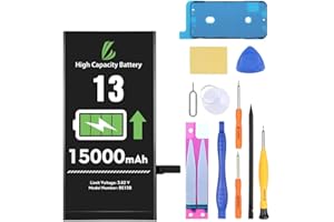 LL TRADER Battery for iPhone 13 15000 mAh High Capacity Replacement Battery for iPhone 13, (A2482、A2631、A2634、A2635、A2633) with Full Set Repair Tool Kit 2025 New for US