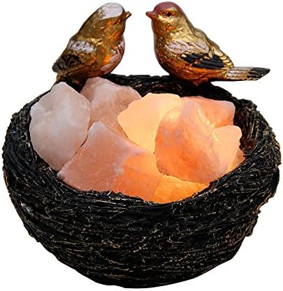 Pure Natural pink Himalayan Salt Lamp, Not Only An Amazing Home Decore, But Also Air Purifier. Contains Resin Base, Electric Cord With Dimmer Switch Control And Extra Replacement Bulb