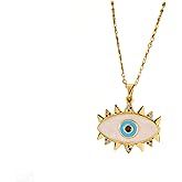 Evil Eye Necklace for Women 925 Sterling Silver Genuine Evil Eye Pendant Western Jewelry Gifts for Mom Daughter