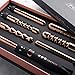Foxybae 7-in-1 Curling Wand Set - Le’se7en Professional Titanium 7 Interchangeable Curler Set with LCD Display for Temperature Control (Black-Rose Gold)