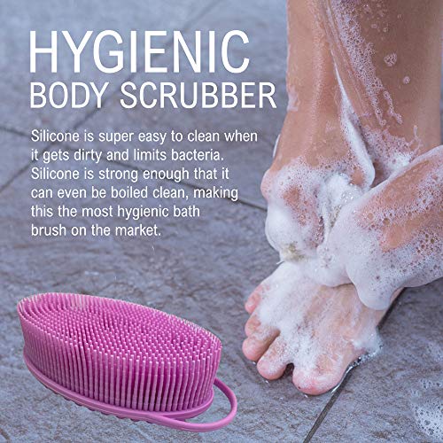 Avilana Exfoliating Silicone Body Scrubber Easy to Clean, Lathers Well