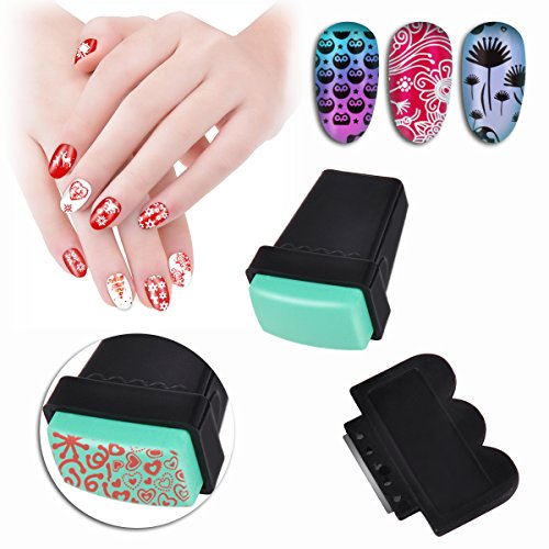 Biutee 15Pcs Nail plate set 13 pcs Nail Plates + 2 Stamper Scraper Sets Nail Art Stamping Plates Nail Stamp Plate Nail Art Tools