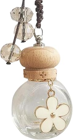 Amazon 車用香水ペンダント 美観な飾り物 ギフト 花 可愛い 部屋 車内装飾 香水瓶 ペンダント ガラス製 ラウンド型 透明 きれい ヨシキ Yosicil 車用芳香剤 車 バイク