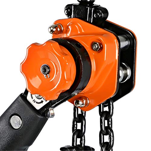 SuperHandy Manual Chain Hoist Come Along 1/4 Ton 550Lbs Capacity 5' Foot Lift 2 Heavy Duty Hooks Commercial Grade Steel Construction Building Garages Warehouse Automotive Machinery - Image 5