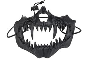 Yzpacc Half Mask Halloween Skeleton Mask Cosplay Mask Resin Mask Half Face Skull Scary Mask Cosplay Decorative