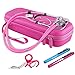 BOVKE Travel Carrying Case Compatible with 3M Littmann Classic III,MDF Acoustica Deluxe Stethoscopes - Extra Room for Medical Bandage Scissors EMT Trauma Shears and LED Penlight, Raspberry