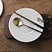 Autohome 2 Spoons and 2 Pairs Chopsticks Saintless Steel Dinner Flatware - Black&Golden