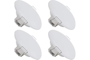 Dream lighting RV Recessed LED Lights 12v 3.5 inch led recessed Ceiling Cabin Dome Lighting with Spring Clips 3500K, 250lm, Pack of 4