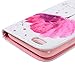 iPhone 6S Case,iPhone 6 Case (4.7 inch)- (NOT FOR iPhone 6 Plus)MOLLYCOOCLE Wallet Premium PU Leather Bling Diamond Butterfly Magnetic Hand Wrist Strap TPU Bumper Cover & Dust Plug & Stylus Pen,Flower