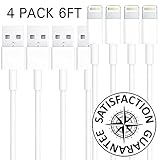Vector Cables Heavy Duty Lightning Cable For iPhone 7 6 6s 6Plus 5SE 5s 5c 5 Cable This Lightning To USB Cable Is A Fast iPhone 5 Charger Cable & Data Sync iphone 5 car charger (4 Pack 6.6 FT White)