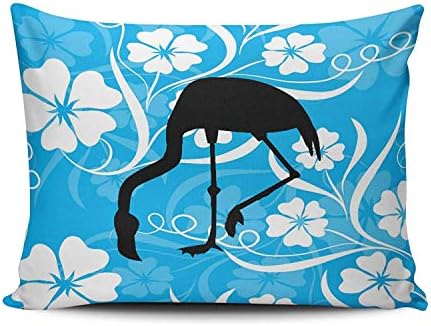 zhengxin Pillowcases Modern Chic Decorative Black and White Ikat Customizable Cushion Decorative Rectangle 20X30 Inch Lumbar Size Throw Pillow Cover Case Hidden Zipper One Side Design Printed