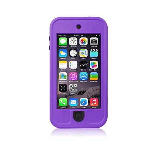 iPod Touch 6 Touch 5 Waterproof Case,SAVYOU iPod Touch 6th Generation Waterproof Heavy Defender Shockproof Dirtproof Snowproof Dustproof Sweatproof iPod Touch 6 with Kickstand (Purple)
