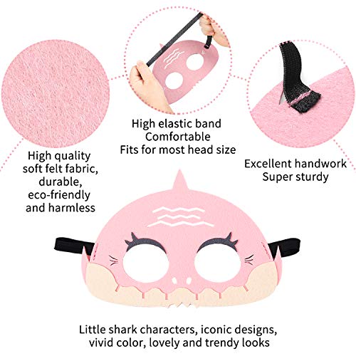 image for 20Pcs Little Shark Masks Set Doo Doo Shark Party Favors Children Cospl