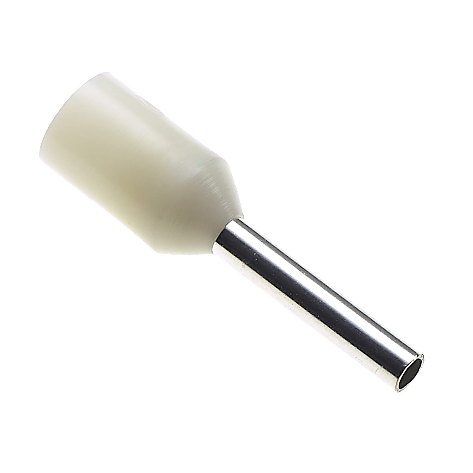Insulated Ferrule, 8x0.75mm, Pack Of 100 - Wire Copper Crimp Connector Insulated Ferrule Pin, Cord End Terminal Connectors, German White Nylon Ferrules Connectors