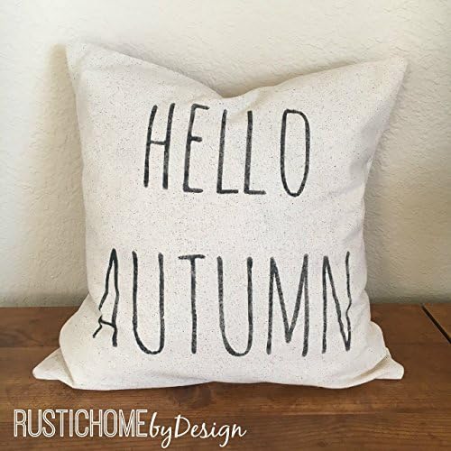 Hello Autumn | Rustic Pillow Cover | Farmhouse Pillow | Fall Pillow | Multiple Sizes Available | Custom Pillow Cover | Made To Order