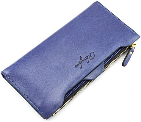 Women's Long Solid Zipper Hasp Clutch Wallet