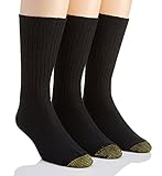 Gold Toe Men's 3 Pack Extended Size Cotton Fluffies Crew