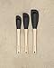 Epicurean Silicone Series Utensils, 3-piece Spatula Set, Natural with Black
