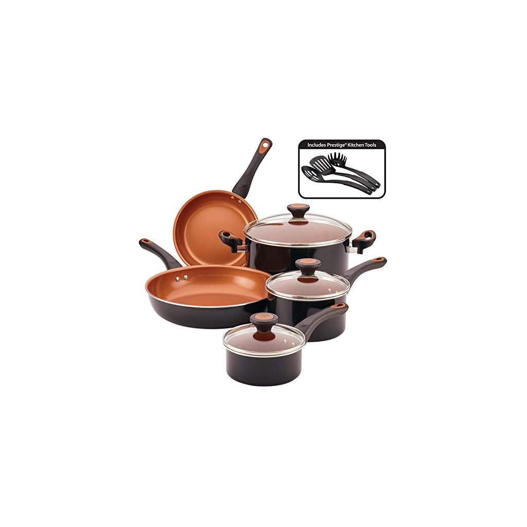 Farberware Glide Dishwasher Safe Nonstick Cookware Pots and Pans Set