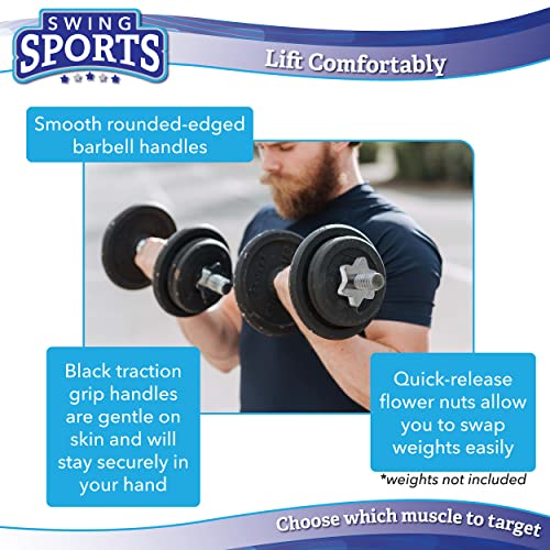 Swing Sports 1 Inch Dumbell Bar Set Spinlock Sleeve Barbell Hand