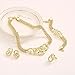 MOOCHI Women Gold Plated African Golden Rings Jewelry Set