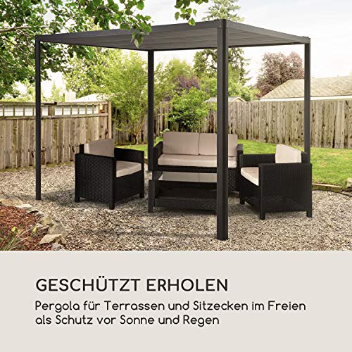 blumfeldt Pantheon Remote Shade Pavillon Pergola - Terrassendach, Aluminiumkantrohr, überdachte Fläche: 3 x 3 m… – Bild 3