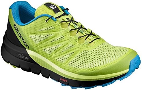 Salomon Men's Sense Pro Max Lime Punch/BLK/Hawaiian Ocean 7.5 &amp; Quicklace