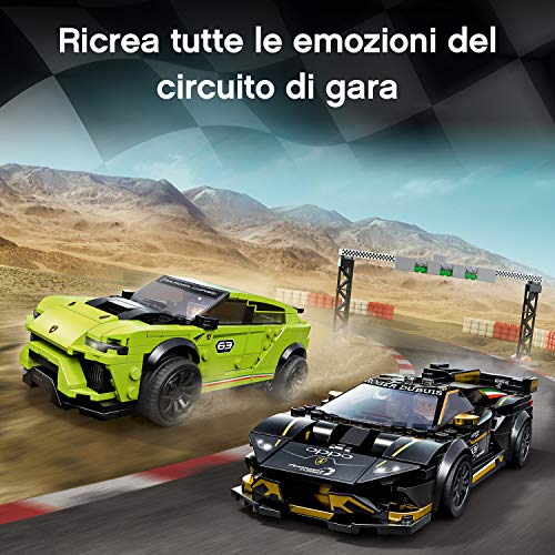 LEGO-Speed-Champions-Lamborghini-Urus-ST-X-e-Lamborghini-Huracn-Super-Trofeo-EVO-con-due-Minifigure-Set-di-Costruzioni-per-Ragazzi-8-Anni-76899