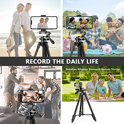 Handy Stativ Smartphone Stativ iPhone Stativ Kamera Stativ Mit Bluetooth Fernbedienung Handyhalterung Kompatibel (Pink… – Bild 3
