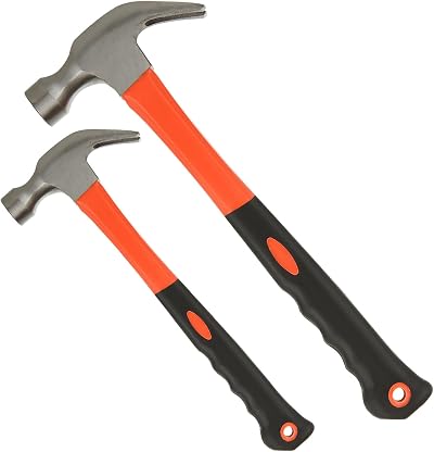 ASelected Sheep Horn Hammer Set 2 Pcs Forged Steel Rustproof Grip 0.25Kg 0.75Kg