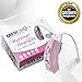 Hearing Aids for Seniors - Behind the Ear Sound Amplifier Set, BTE Hearing Ear Amplification Device and Digital Hearing Amplifier PSAP for Hard of Hearing, Noise Reducing, Pink by MEDca
