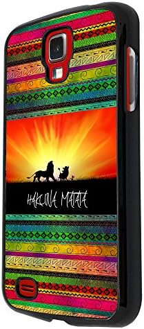 Samsung Galaxy S4 Active i9295 Whimsical aztec Hakuna Matata lion blue Designer Trend Hard Back Shell Case Cover Skin