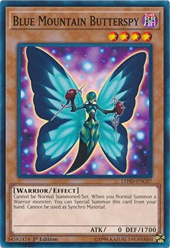 Yu-Gi-Oh! - Blue Mountain Butterspy - LEHD-ENC07 - Common - 1st Edition - Legendary Hero Decks - Phantom Knights Deck