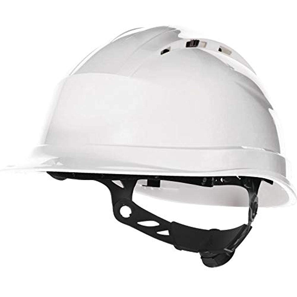 Delta Plus Quartz 4 - Safety Helmet, Adjustable Vents with Rotor Adjustment - White - Adjustable