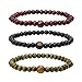 MILAKOO Wood Bead Bracelet Tibetan Buddhist Meditation Mala Prayer Beads Men Elastic Bracelet 6/8mm