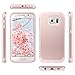 ULAK Galaxy S6 Case, S6 Case, Shock Resistant Hybrid Soft Silicone Hard PC Cover Case for Samsung Galaxy S6, Will NOT Fit S6 Active (Rose Gold)