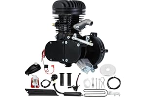H-YEEU 26” 28” 2 Stroke 100cc Cycle Bicycle Gas Motorized Gasoline Engine Motor Kit CDI Air Cooling for Mountain and Road Bike (Black)