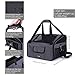 Pettom Pet Car Booster Seat Carrier Airline Approved for Dog Cat Puppy Small Animal Travel Cage (Gray, Large-Hold Pet up to 15lb)