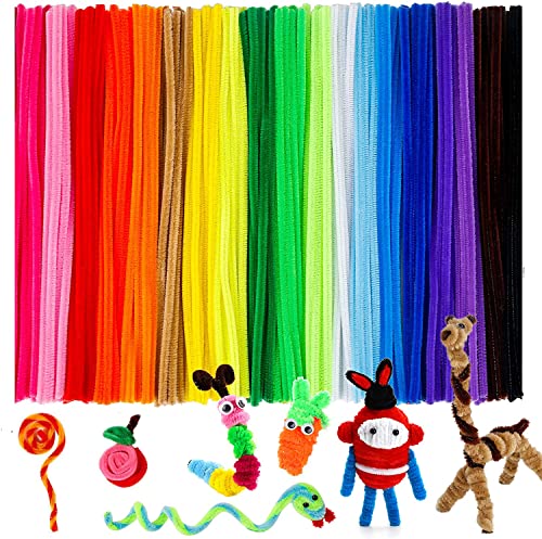 Nyganmelloz 200 Pieces Pipe Cleaners Multi Colors 30cm Chenille Stems Arts and Crafts for Kids DIY Art Creative Crafts Project Decorations (20 colors)