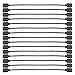 15pcs LED Light Extension Cable 0.3M 0.98ft, LED Light Strip Connector LED 4 Pin Extension Cable Cord Wire for SMD 5050 3528 2835 RGB LED Light Strip (Black)