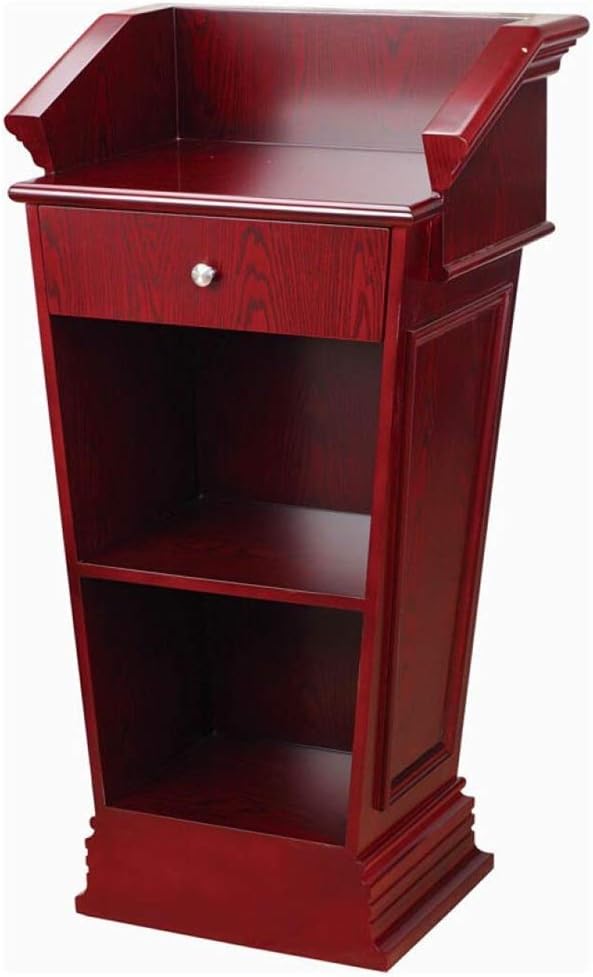 NBVCX Life Decoration Lectern School Podium Table Solid Wood